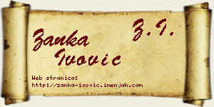Žanka Ivović vizit kartica